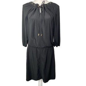 White House Black market ladies ruched neck dress elástic waist size Medium M